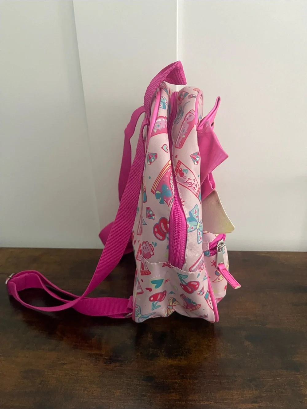 JoJo Siwa Pink Bow Kids Backpack with Playful Print